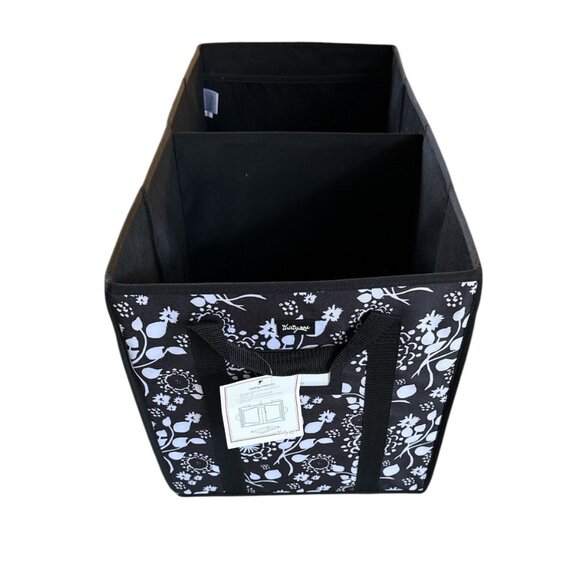 New Thirty One 31 Room To Grow Utility Bin Storage Black Floral Brushstrokes - Picture 1 of 6